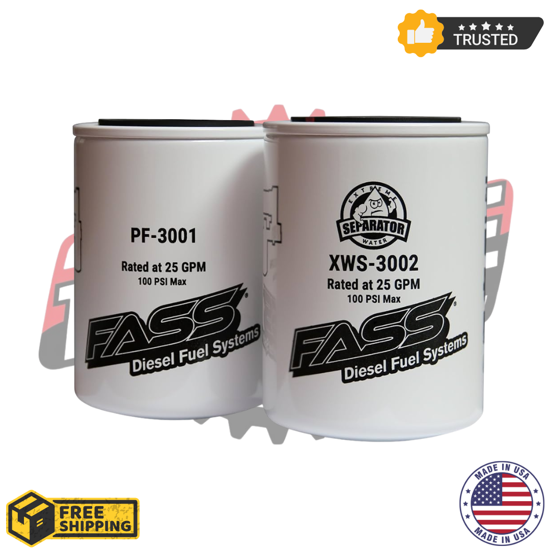 FASS Fuel Filter Bundle – XWS-3002 & PF-3001 | For Titanium & Signature Series Diesel Fuel Systems
