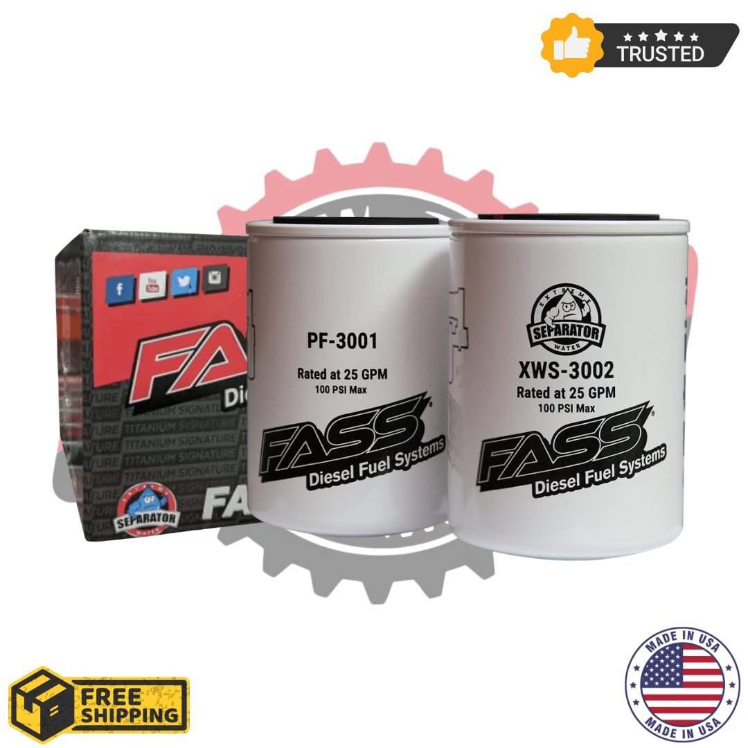 FASS Fuel Filter Bundle – XWS-3002 & PF-3001 | For Titanium & Signature Series Diesel Fuel Systems